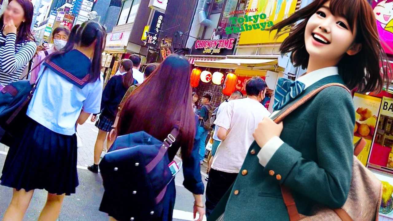Tokyo Shibuya 🐶 Lively Town 💖 4K Nonstop 1 Hour