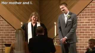 Father Gives Away His Daughter at Her Wedding (But first...)