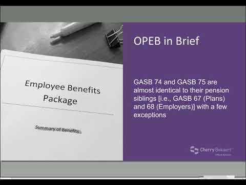Webinar: Accounting for OPEB under GASB 75