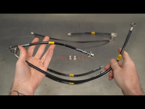 Gktech Z34 370z Braided Brake Line Set - Install