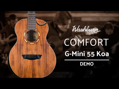 Washburn WCGM55K Comfort Series Grand Auditorium Koa Top/Back/Sides Mahogany Neck 6-String Acoustic Guitar w/Gig Bag image 19