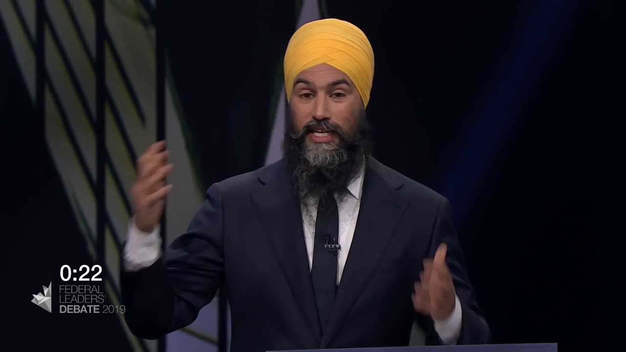 Justin Trudeau debates Jagmeet Singh about pipelines vs. climate change