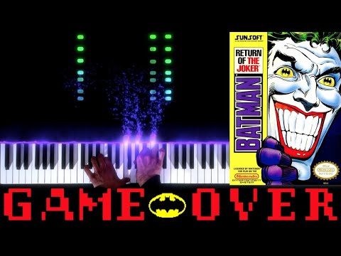 Batman: Return of the Joker (NES) - Game Over - Piano|Synthesia