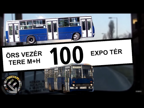 BKV 100-as busz útvonala - (Örs Vezér tere - Expo tér - Örs Vezér tere)