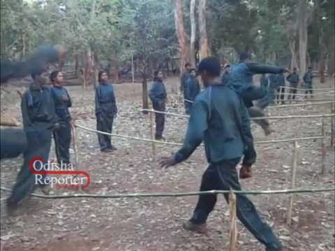 Maoists training in an unknown places