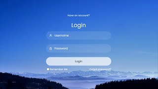Modern login form made with only HTML & CSS - 