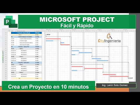 MS Project: Create a Quick and Easy Project in 10 Minutes - Complete Tutorial in Spanish