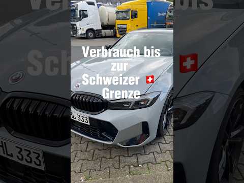 Verbrauch bis zur Schweiz 🇨🇭 bei zügiger Fahrt. #derbmwdealer