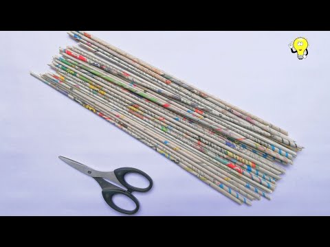 Newspaper Craft Ideas - Waste Out Of Best Easy - Newspaper Craft Basket Video