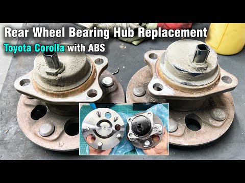 Toyota Corolla Rear Wheel Bearing Hub assembly replacement (ABS, 5 Stud)