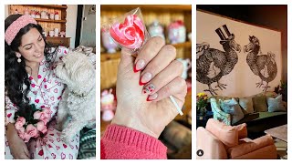 Week in My Life: Exclusive Grand Opening Event, New Valentine's Themed Nails & Patterned Pajamas