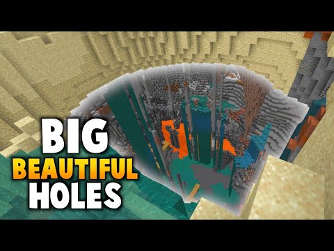 Look How Giant The Cave Holes Are In This Minecraft 1.18 Seed