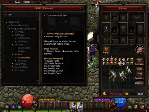 How to Create a 4th Wing Relic - Mu Online Season 18