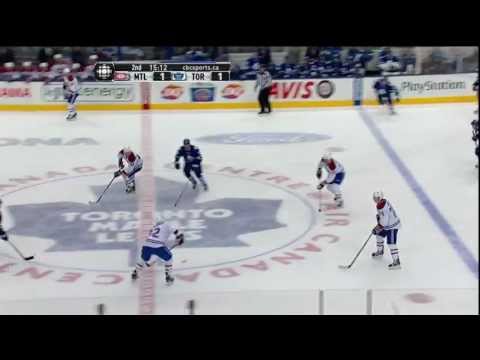 Mike Komisarek Decks Travis Moen - Jan 21st 2012 (HD)