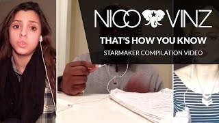 Nico &amp; Vinz - 'That's How You Know' StarMaker Compilation Video