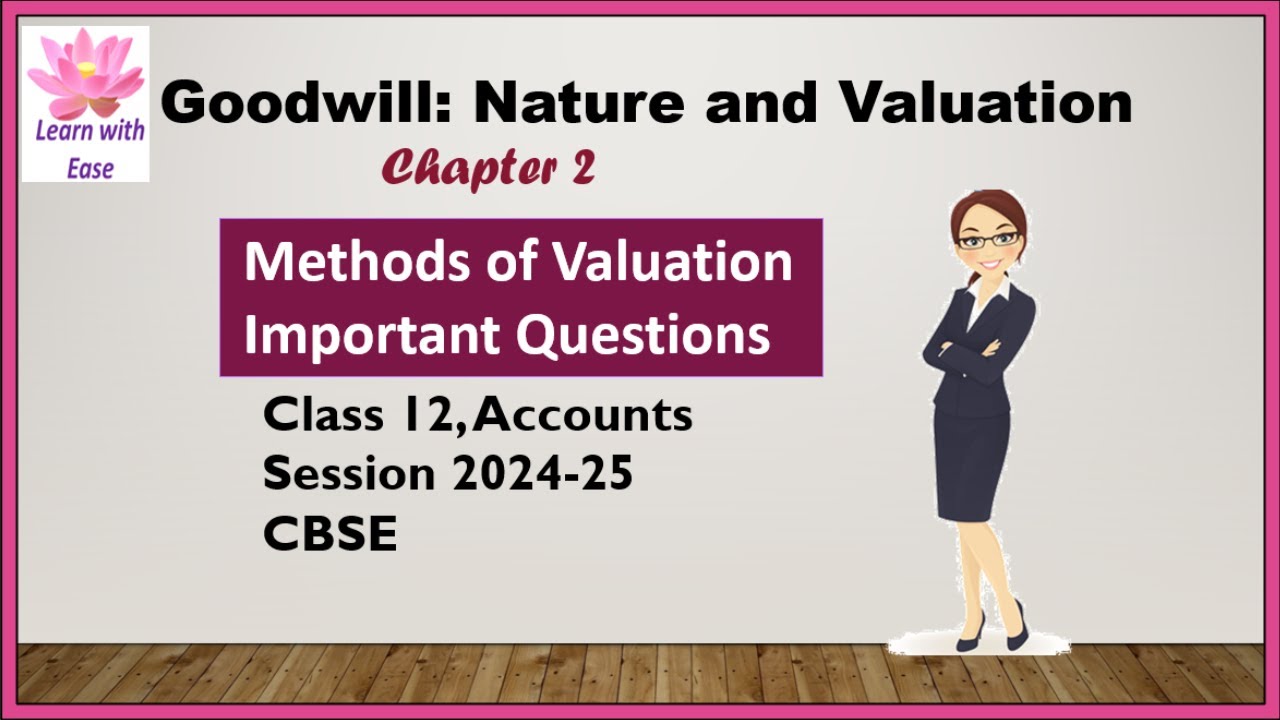 Goodwill| Methods of Valuation| Class 12| Accounts| Ch 2| Important Questions@learnwithease