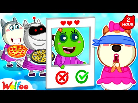 Lucy Tries Mommy’s Pizza in a Blindfolded Taste Test + More Funny Challenge Videos | Wolfoo Family