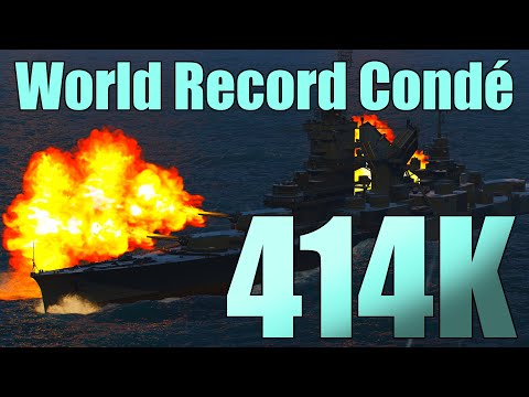 World Record Condé 414k Damage  - World of Warships