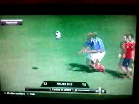 golazo villa pase iniesta(pes2010)