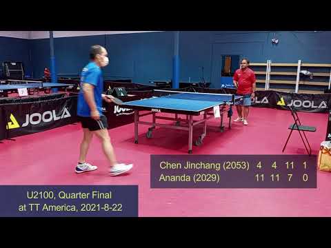 TT League at TTA: : Chen Jinchang (2053) vs Ananda (2029), 8-22-2021