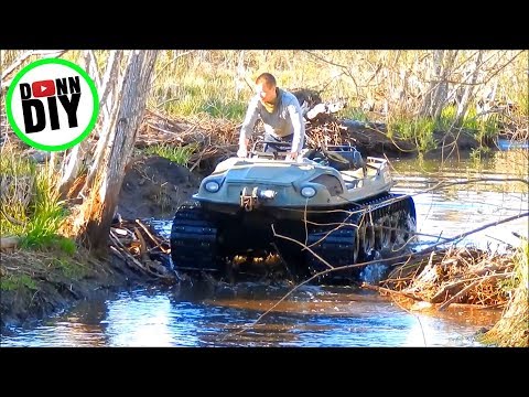 ARGO 8x8 Tracked Amphibious Vehicle Mudding On Beaver Dam