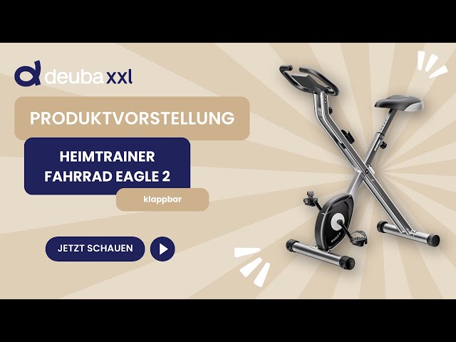 Vidéo teaser pour SPORTANA® Heimtrainer Fahrrad Eagle2 71x44x110cm klappbar