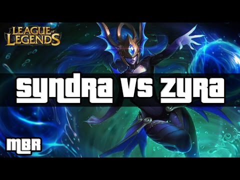 Atlantean Syndra Vs Zyra Mid Lane - League of Legends Gameplay - HD