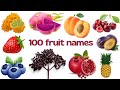 100 + Fruit Name In English Vocabulary | Fruits Vocabulary | Name Of Fruits