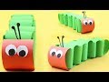 DIY Kids Paper Craft - How to Make A Caterpillar by Following Origami Caterpillar Instructions