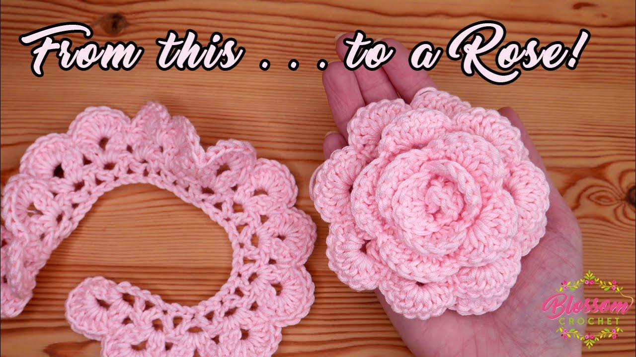 How to crochet an easy rose 🌹