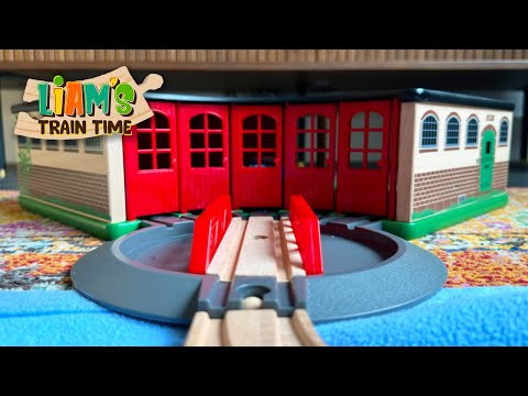 BRIO World 33736 Grand Roundhouse | Building Wooden Tracks | Train Track Videos