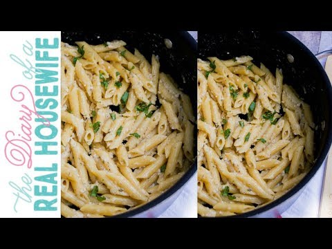 Creamy Garlic Parmesan Penne | The Diary of a Real Housewife