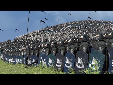 Men of Dol Amroth Vs. Mordor Elite Army | 10,000 Unit Lord Of The Rings Cinematic Battle