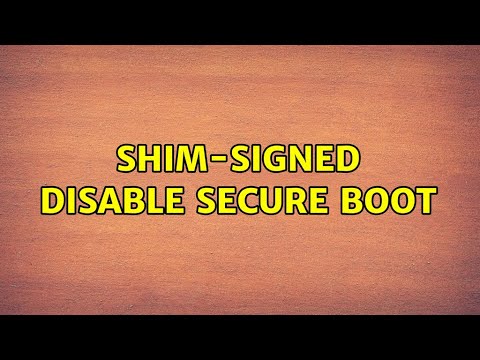 Ubuntu: shim-signed disable secure boot