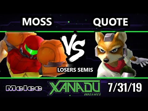 S@X 313 SSBM - Quote (Fox) Vs. Moss (Samus) Smash Melee Losers Semis