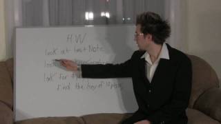 Finding the key of a piece.