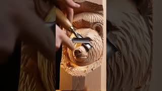 This wood carving is so satisfying to watch 🐻