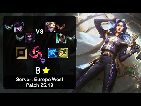 Caitlyn ADC + Elise vs Ezreal + Karma - EUW Challenger - Patch 25.19