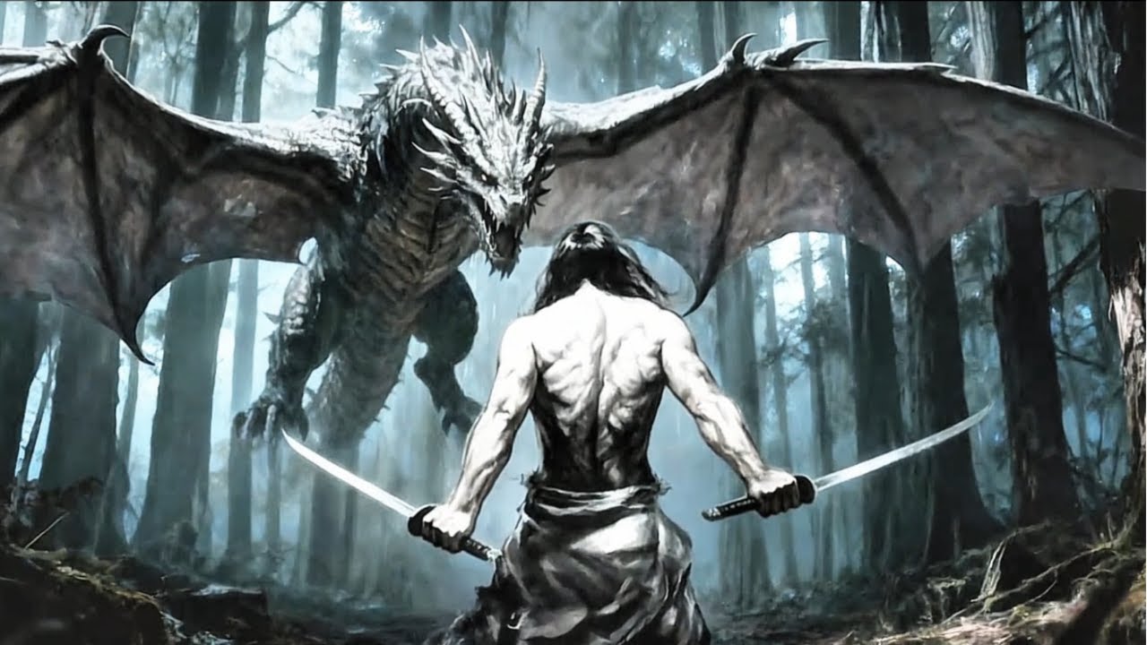 Live Screensaver Dragon VS Samurai Wallpaper Engine Old School Style