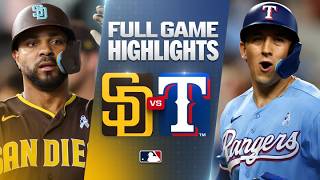 PADRES vs. RANGERS Full Game Highlights (6/21/26) | MLB Highlights