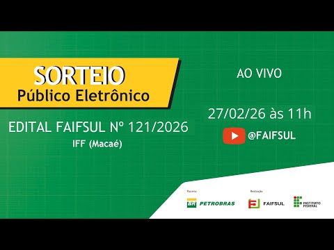 Sorteio Público - IFF - Edital Nº 121/2026