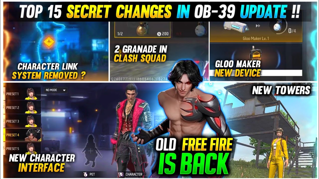TOP 15 SECRET CHANGES IN FREE FIRE AFTER OB-39 UPDATE 🔥|| OLD FREE FIRE IS BACK ??