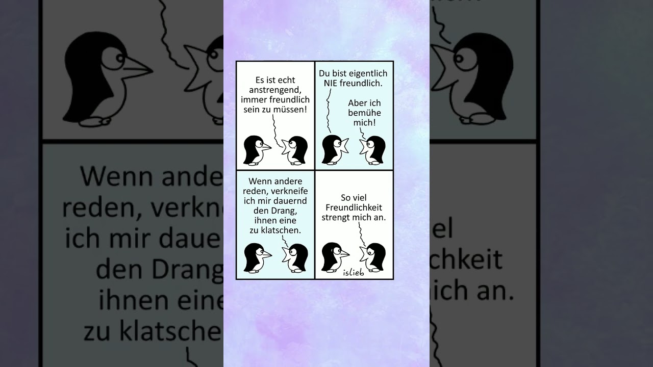 Immer Freundlich Sein 🐧 #islieb #pinguin #lustig #comic