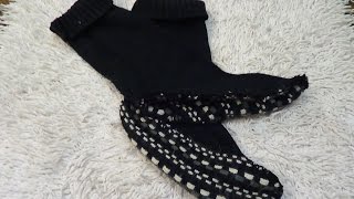 Как сшить теплые домашние носочки из старого свитера - Видео онлайн