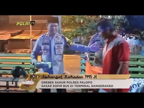 GREBEK SAHUR POLRES PALOPO SASAR SOPIR BUS DAN REMAJA