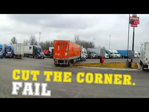 Bad Truck Driver Skill & Truck Stop Fails. Road Rage  and Hit & Run.