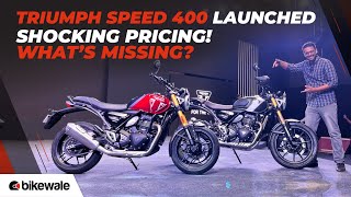 The Triumph Speed 400 has been launched in India at a shockingly low price point of Rs. 2.23 lakh (ex-showroom) for the first 10,000 customers, and after that it will be priced at Rs. 2.33 lakh (ex-showroom). The Scrambler 400 X, meanwhile will be launched in October 2023. In this video, we bring you a detailed walkaround and first impressions of both motorcycles.