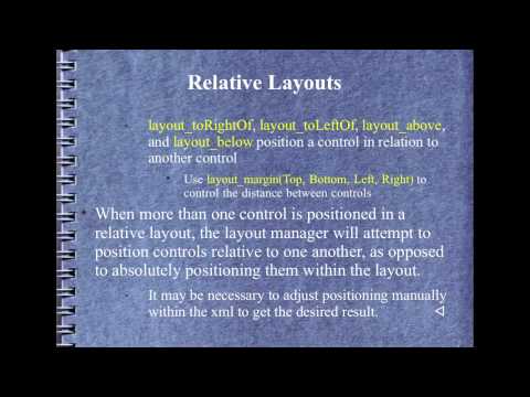 Android Development Course - Chapter 9 - Layoutand Controls Discussion