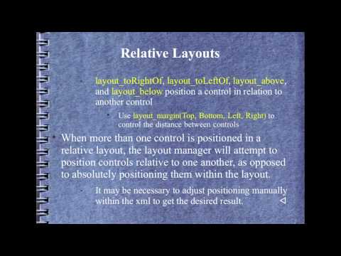 Android Development Course Chapter 9 Layoutand Controls Discussion