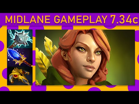 ✨Mikoto Windranger 92% Kill participation! Mid Gameplay - Dota 2 Top MMR
